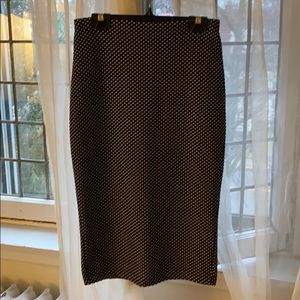 Black and white strech pencil skirt